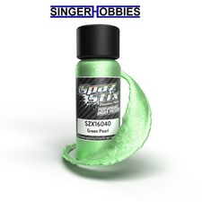 SPAZ STIX SZX16040 Green Pearl Airbrush Ready Paint, 2oz Bottle HRP