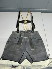 Vintage Lederhosen German Leather Shorts Suspenders