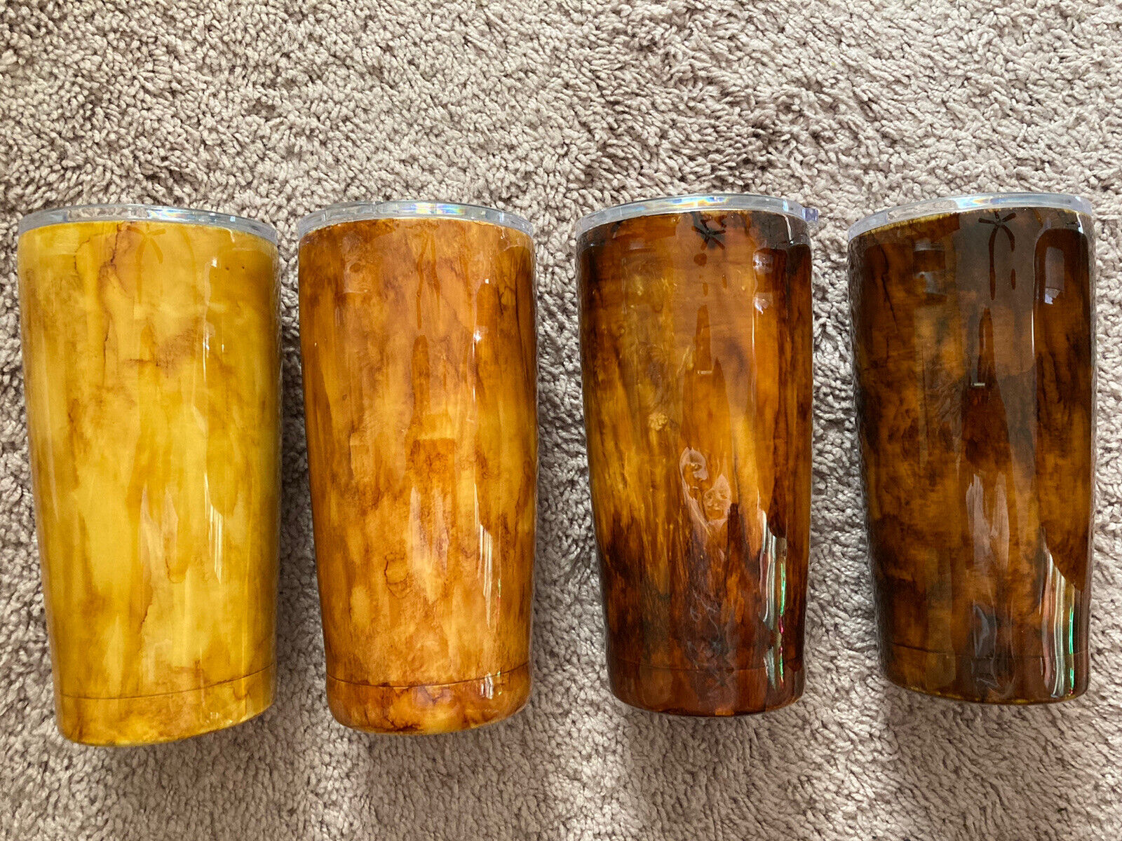 Woodgrain 18.5 Oz Custom Epoxy Tumbler-You Pick Your Color Wood