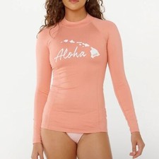 Rip Curl Island Relaxed Long Sleeve Rash Guard Womens Size XL