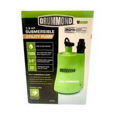 Drummond 1/6 HP Submersible Utility Pump 1600 gph 120V ( NEW )
