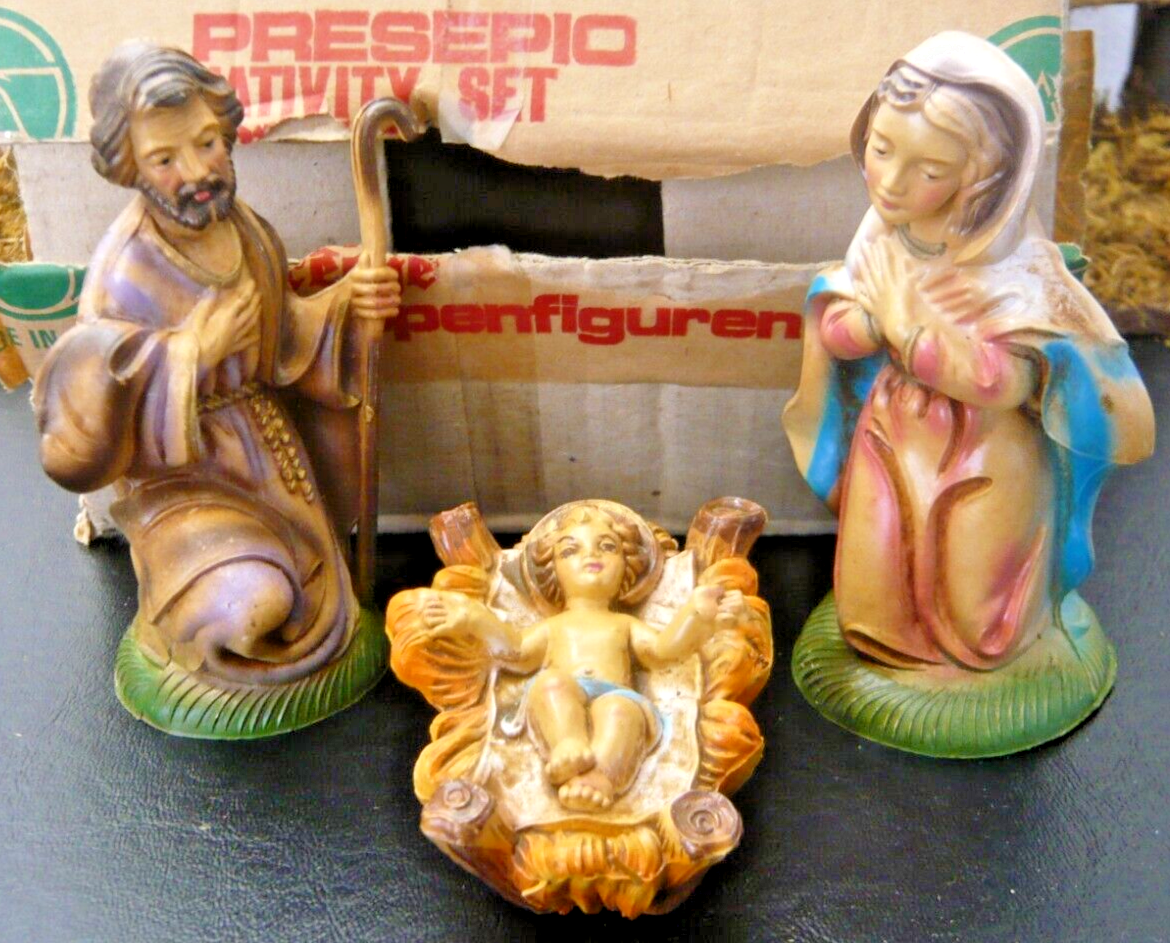 Vintage Presepio Nativity Set Creche Krippenfiguren Made In Italy