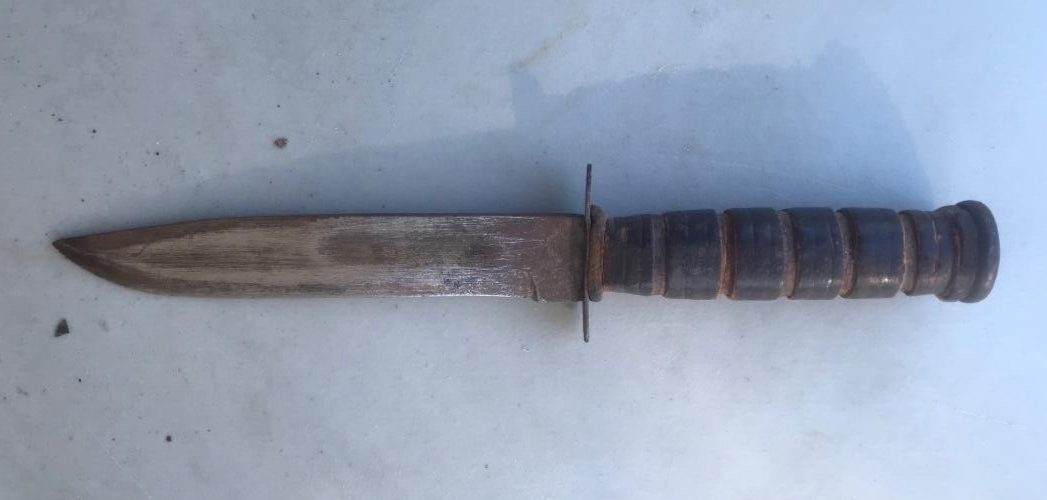 Vintage K Bar Knife WW2 With Leather Handle. From my Dad's Estate. eBay