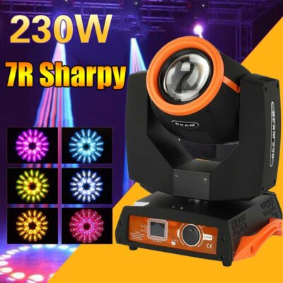 7R 230W Zoom Moving Head Beam Sharpy Light 16+8Prism Strobe DMX Stage DJ Party