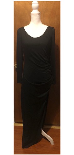venus black dress long sleeve double 