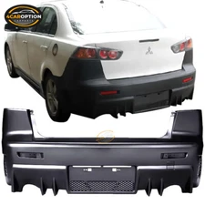 Fits 08-15 Lancer FQ FQ440 Style Rear Bumper Cover Conversion w/ Mesh Diffuser