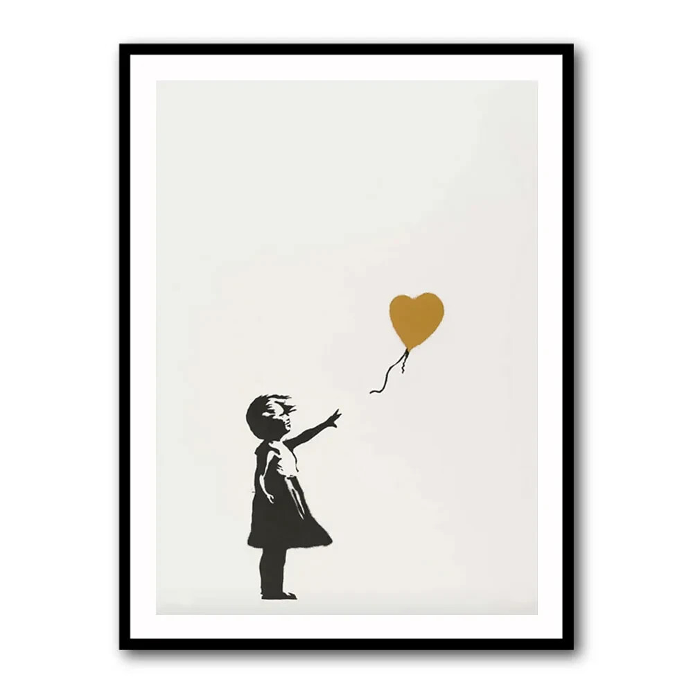 Banksy Girl With A Golden Balloon PREMIUM POSTER PRINT HIGH