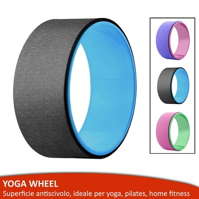 FFITNESS YOGA CIRCLE WHEEL CERCHIO PER ALLENAMENTO YOGA PILATES AEROBICA ANELLO ROLLER