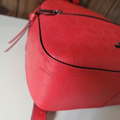 COACH Signature Jordyn Red Leather Medium Backpack | eBay display picture 1