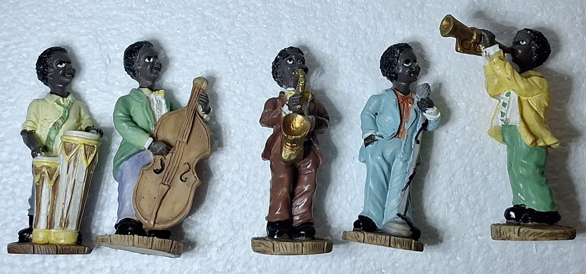 5 Black Jazz Musicians Wooden Figurines | eBay