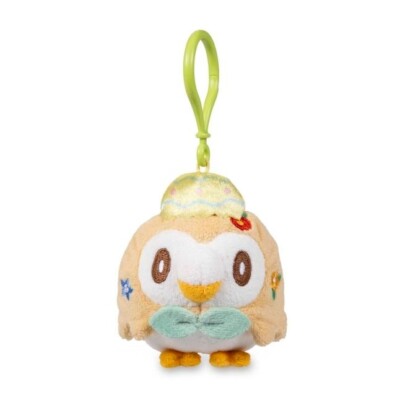 Pokémon Center Portachiavi Peluche Rowlet Adventure Partners, Morbido, 16 Cm, Con Clip Poké Ball, Ufficiale