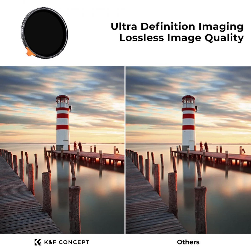 Filtro de lente K&F Concept ND2 ND400 67 mm 77 mm 82 mm NANO X densidad neutra  Foto 3 de 4