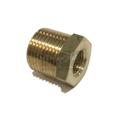 BRASS HEX BUSHING REDUCING NPT THREADS PIPE FITTING 3/8 MALE X 1/8 FEMALE QTY 25