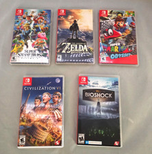 Lot 5 EMPTY Nintendo Switch Cases Only No Games Smash Bros Mario Odyssey Zelda