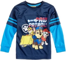 Nickelodeon Toddler Boys Paw Patrol-Print Shirt Navy Blue Size 2T
