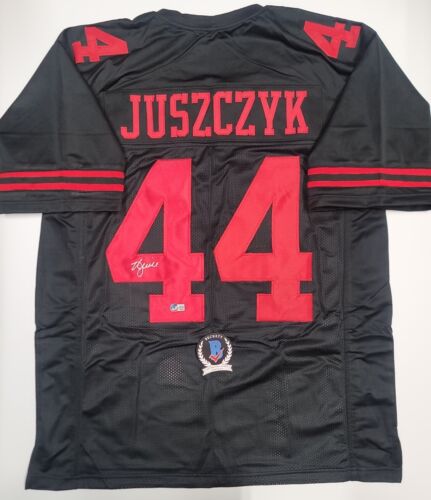 KYLE JUSZCZYK Autographed SF 49ERS Black Custom Jersey SZ XL. BECKETT - Picture 1 of 5
