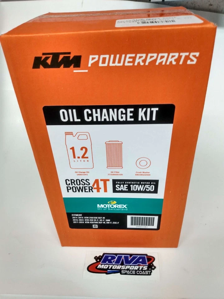 KIT CAMBIO ACEITE SINTÉTICO COMPLETO KTM MOTOREX OEM 1.2 L 10W/50 POWER SYNT U6921041 Foto 2 de 4