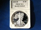 2013w Proof US American Eagle Silver 1 Dollar 1 Troy Oz .999 fine US Mint Issue