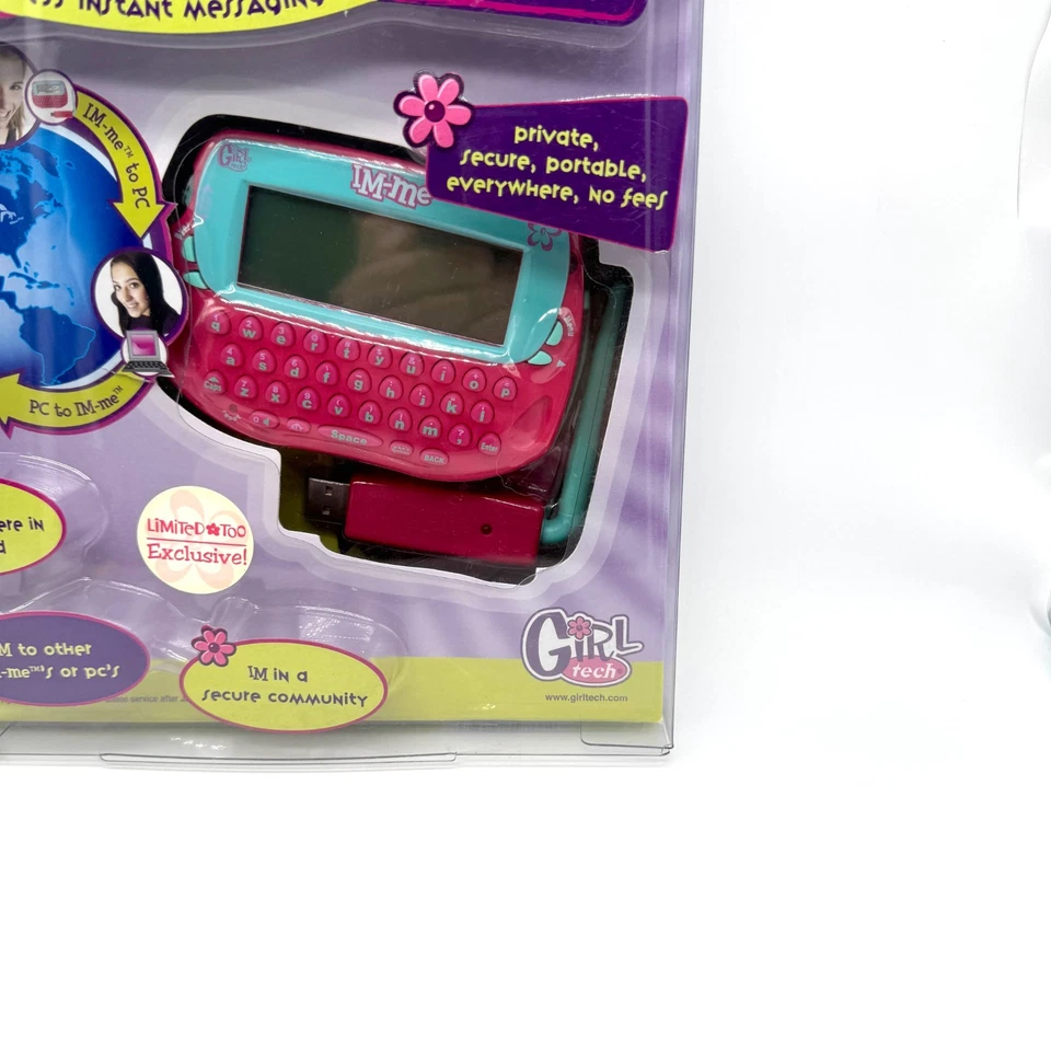 Juguete electrónico retro Girl Tech IM-ME nuevo IOB Radica 2007 Y2K mensaje instantáneo Foto 4 de 4