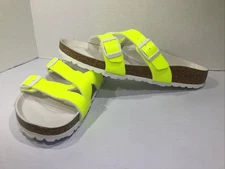Birkenstock Womens Size 7 EU 38 Narrow Yao Balance Yellow Patent Slides Y23-1498