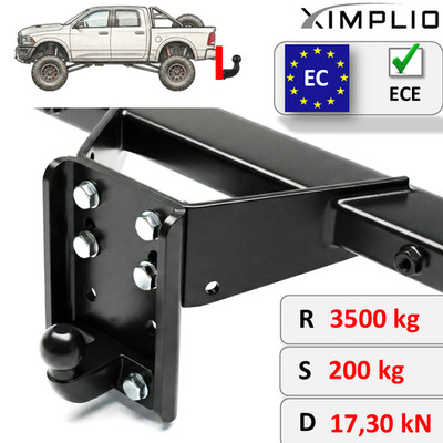 Höhenversteller Anhängerkupplung 90/83mm Zulassung für RAM 2500 II