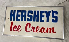 Vintage Hershey’s Ice Cream Double Sided Light Up OPEN Sign WORKS