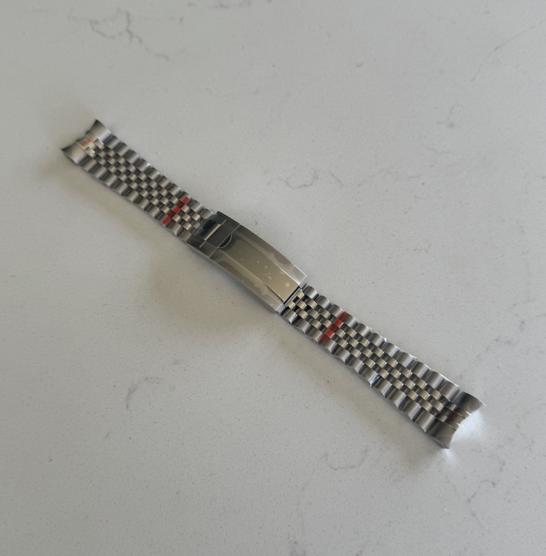 Bracciale Curvo in Acciaio Inox Giubileo per Rolex 21mm
