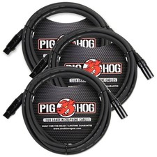 Pig Hog PHM10 8mm Tour Grade Mic Cable, XLR 10ft - 3-pack -OPEN BOX