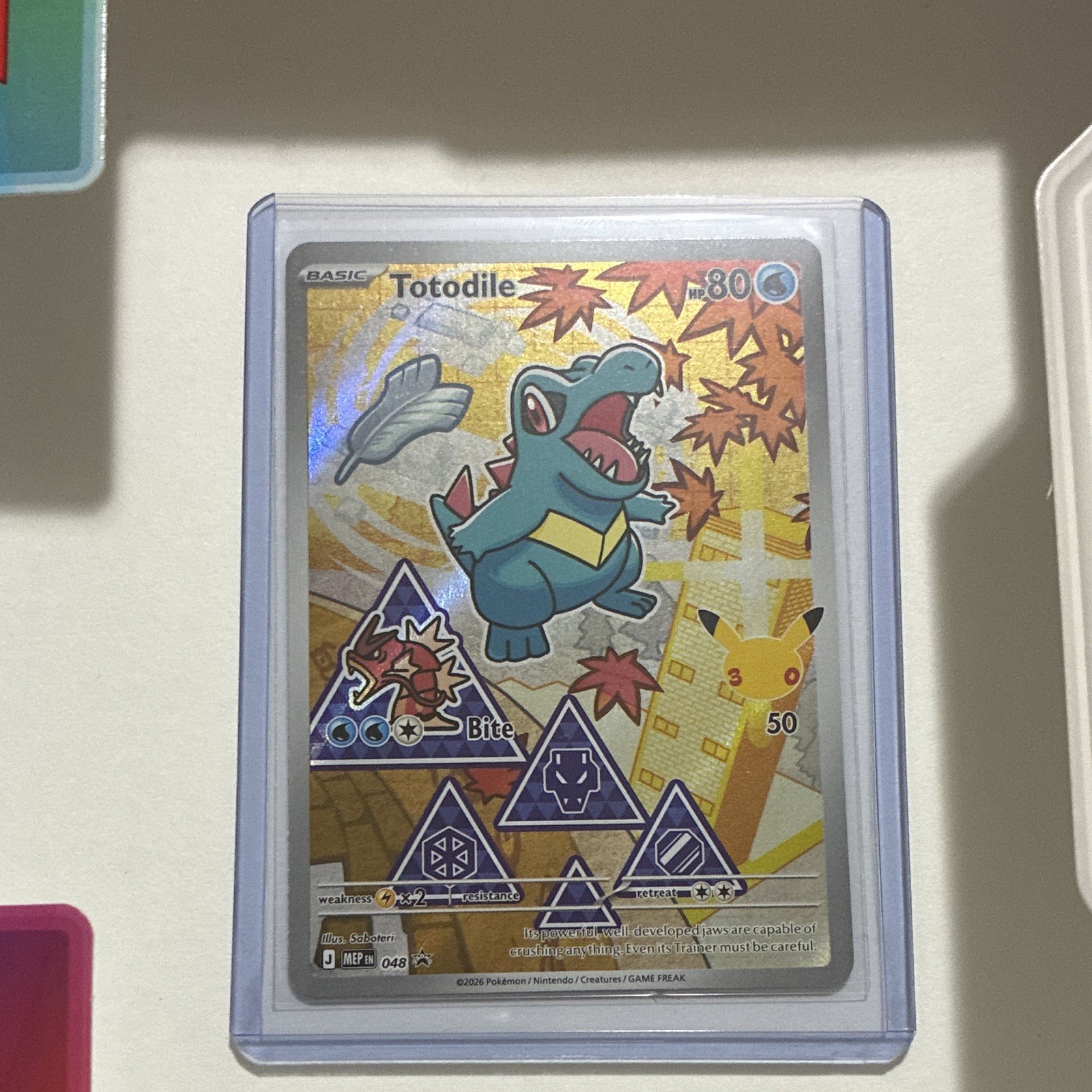Pokemon TCG Totodile 048 Mega Evolution Promo Holo Promo English 2026 80HP