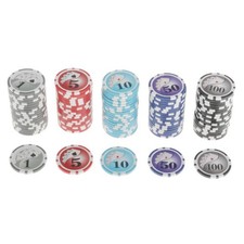 Striped Poker Chips Set 13.5g Casino Supply Cards Game Token Caly Chip