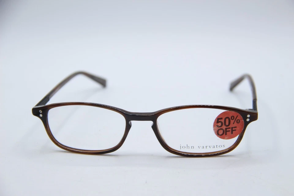 NUEVAS GAFAS JOHN VARVATOS V314 CUERNO MARRÓN MONTURAS AUTÉNTICAS 52-19 Foto 2 de 4