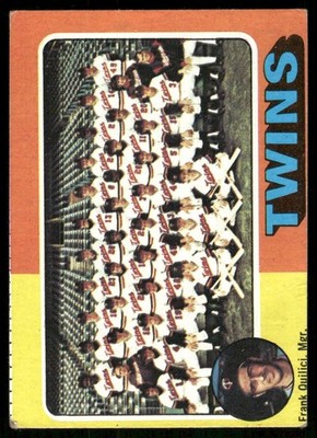 1975 Topps Minnesota Twins / Frank Quilici TC, MGR, CL #443