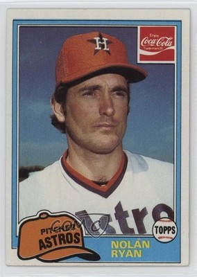 1981 Topps Coca-Cola Team Sets Houston Astros Nolan Ryan #9 HOF 0nr3