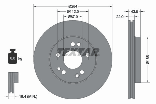 2X Bremsscheibe Vorderachse FüR MERCEDES-BENZ 124 Stufenheck Coupe T-Model 190-image