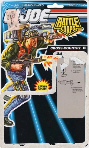 Hasbro G.I. Joe Battle Corps Uncut File Card Back Cross-Country Vintage 1992