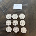 Set 9 Silver Quarters 90% Silver  1943-1942 lot  #115