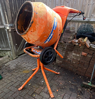 Belle Bwe 180 Electric Cement Mixer Orange Tools