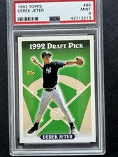 Derek Jeter Yankees 1993 Topps #98 PSA 9 Rookie Card 1992 Draft Pick First Round