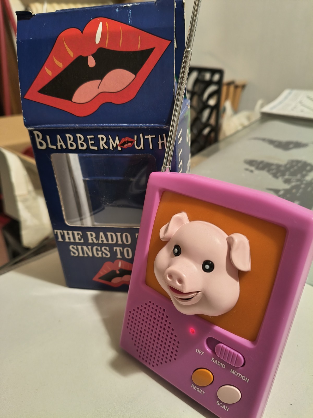 RARA Radio Parlante Maialino FM Radio Chatter Pig 2000 Con Scatola