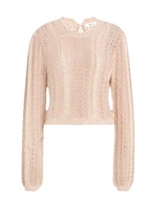 FRAME Femme Cable Mix Sweater NWT$548 Size S