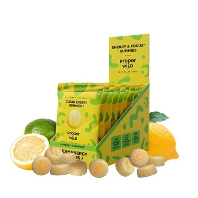 Proper Wild Vegan Energy Gummies with L-Theanine  Organic Caffeine, Clean Ene...