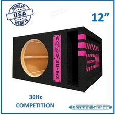 12" Competition Vented Sub Box Subwoofer Enclosure Ported Speaker Box Car Audio