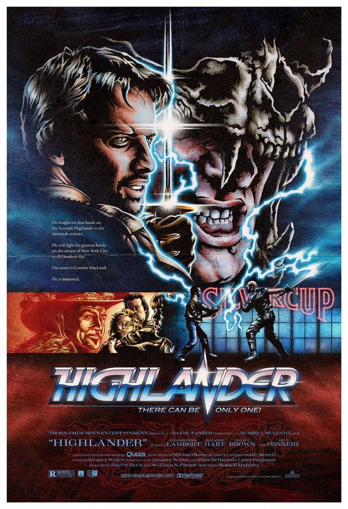 Highlander by Joshua Gilbert xx/15 Screen Print Movie Art Poster