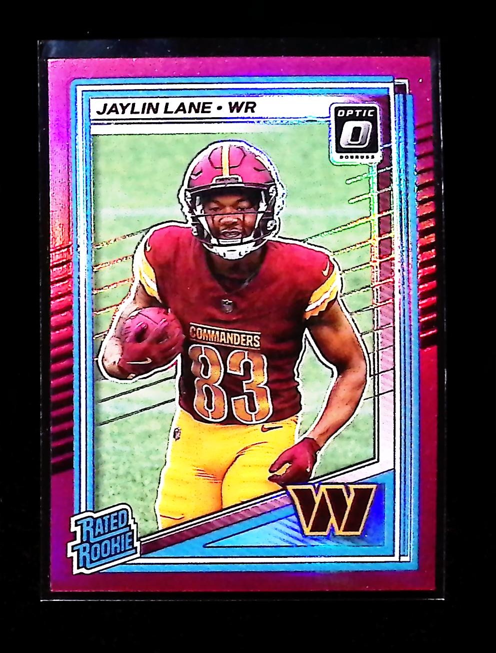 2025 Panini Donruss Optic Jaylin Lane #249 Pink Football Washington Commanders