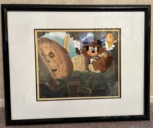 DISNEY ANIMATION ART —  INDIANA JONES ANIMATION CEL — WITH ARTIST AUTOGRAPHS