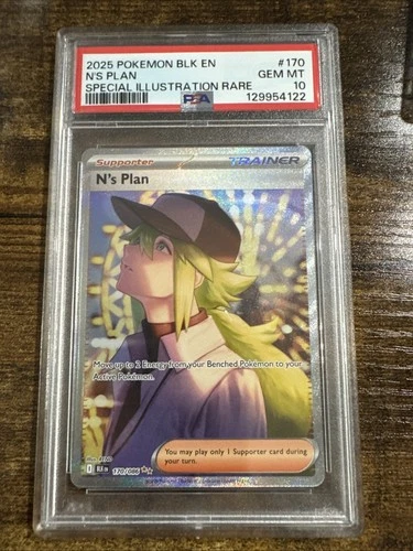 N’s Plan 170/86 PSA 10 SIR Black Bolt Pokemon TCG