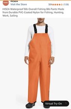 HISEA Men's Waterproof Bib Overall Size XL Regular Leg Adjustable Straps