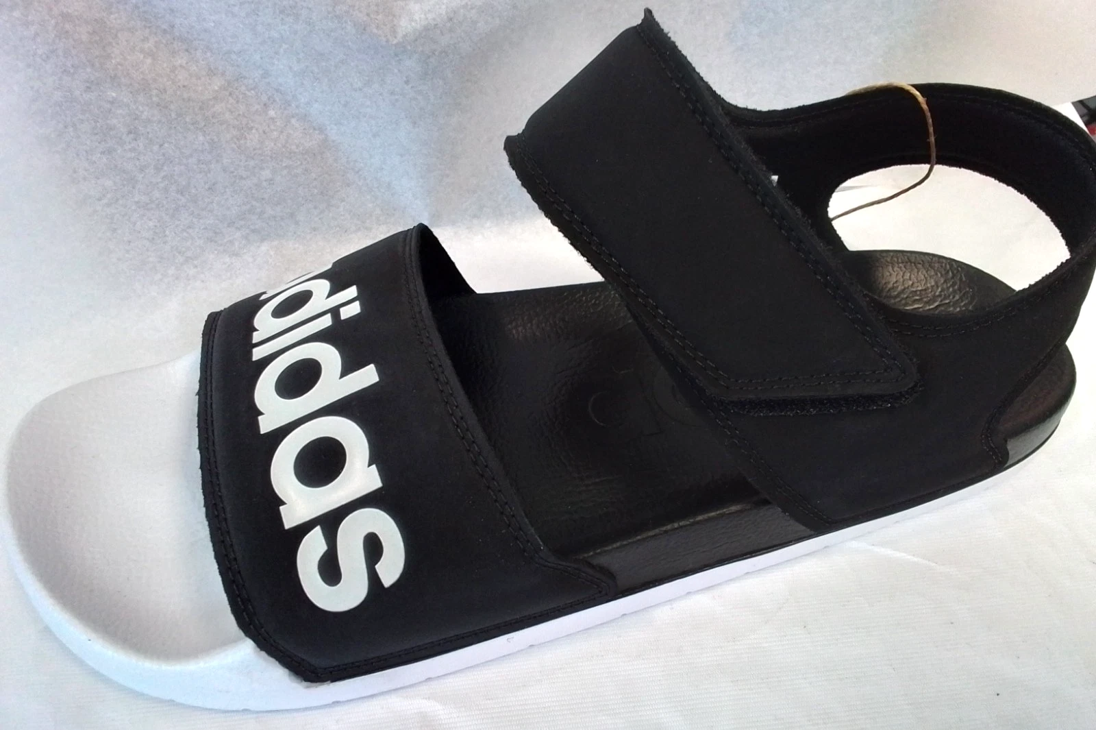 adidas F35416 Unisex Men's 12 / Women's 13 Black/White Adilette Sandal