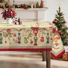 Washable Table Cover for Christmas Party Home Kitchen Decoration 60 84 Inc