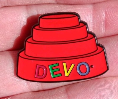DEVO Enamel Pin Power Energy Dome Hat New Wave Official Band Merch 80s Official 